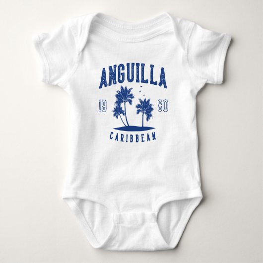 Anguilla Caribbean Palm Tree 1980 Romper (Voorkant)