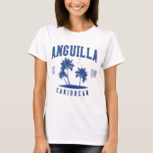 Anguilla Caribbean Palm Tree 1980 T-shirt (Voorkant)