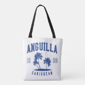 Anguilla Caribbean Palm Tree 1980 Tote Bag (Achterkant)