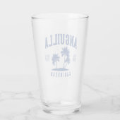 Anguilla Caribische Palmboom 1980 Glas (Achterkant)