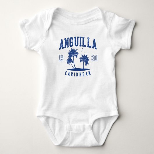 Anguilla Caribische Palmboom 1980 Romper (Voorkant)