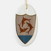 Anguilla Crest Keramisch Ornament (Rechts)