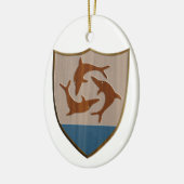 Anguilla Crest Keramisch Ornament (Links)