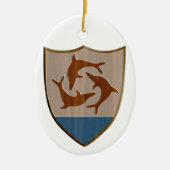 Anguilla Crest Keramisch Ornament (Voorkant)