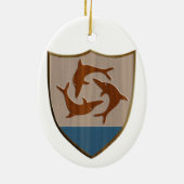 Anguilla Crest Keramisch Ornament (Achterkant)