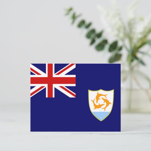 Anguilla Flag Briefkaart (Staand voorkant)