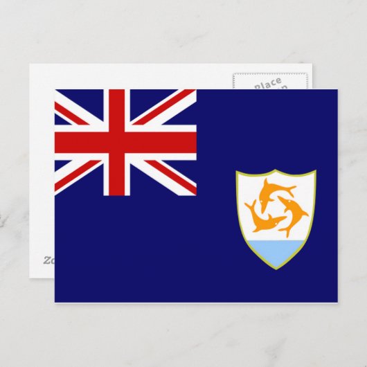 Anguilla Flag Briefkaart (Voorkant / Achterkant)