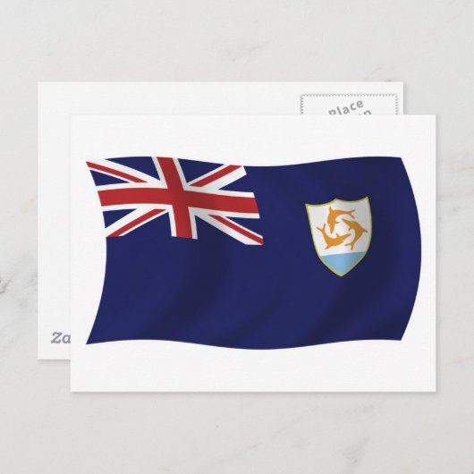 Anguilla Flag Briefkaart (Voorkant / Achterkant)