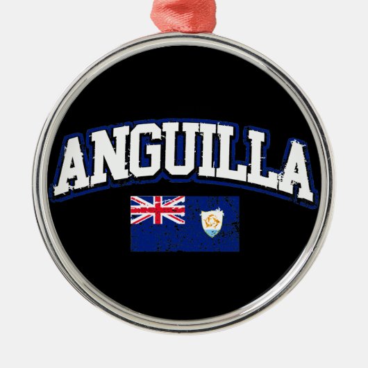 Anguilla Flag Metalen Ornament (Voorkant)