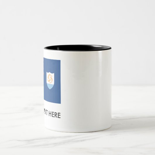 Anguilla Flag Tweekleurige Koffiemok (Center)