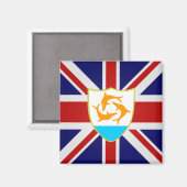 Anguilla Hoogwaardige vlag Magneet (Voorkant / Achterkant)