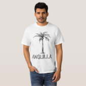 Anguilla kokokosnoot zwart-wit ontwerp t-shirt (Voorkant volledig)