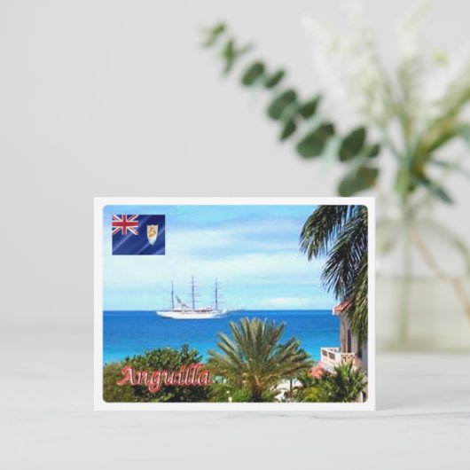 Anguilla - Long Bay - Briefkaart (Staand voorkant)
