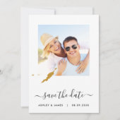 Anguilla Map Foto Wedding Save the Date Kaart (Voorkant)