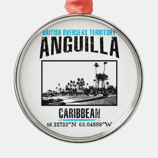 Anguilla Metalen Ornament (Voorkant)