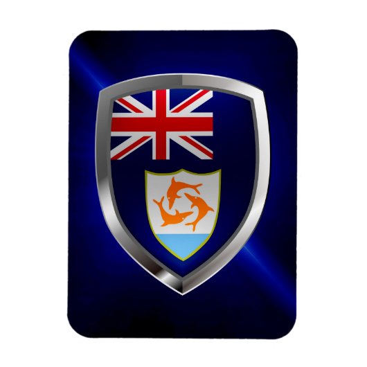 Anguilla Mettalic Emblem Magneet (Verticaal)