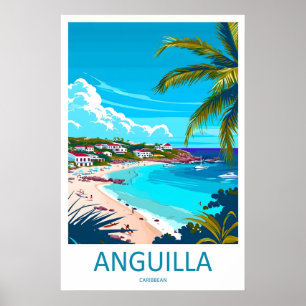 Anguilla Nationaal Posterpark Vintage Skireizen Poster