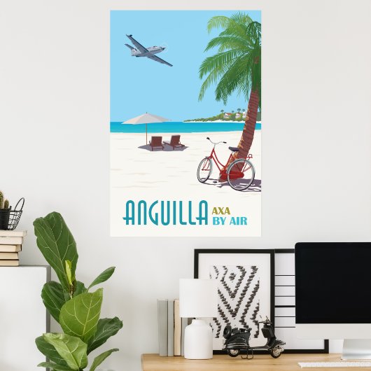 Anguilla-Poster Poster (Thuiskantoor)