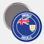 Anguilla Round Emblem Magneet (Voorkant / Achterkant)