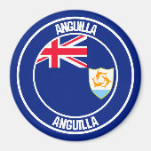 Anguilla Round Emblem Magneet (Voorkant)