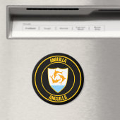 Anguilla Round Emblem Magneet (Insitu (Vaatwasser))