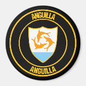 Anguilla Round Emblem Magneet (Voorkant)