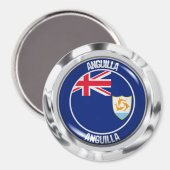 Anguilla Round Emblem Magneet (Voorkant / Achterkant)