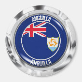Anguilla Round Emblem Magneet (Voorkant)