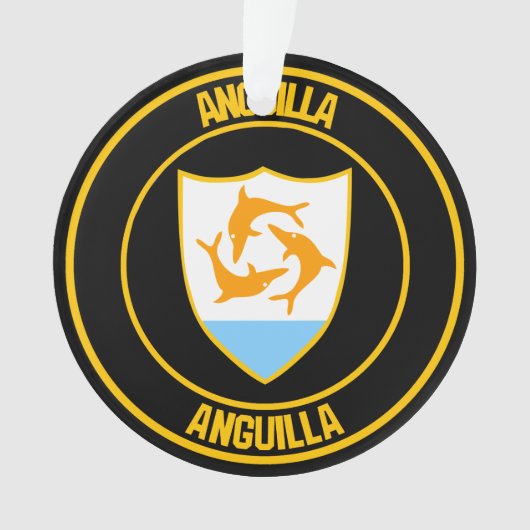 Anguilla Round Emblem Ornament (voorkant)