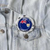 Anguilla Round Emblem Ronde Button 7,6 Cm (In situ)