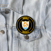 Anguilla Round Emblem Ronde Button 7,6 Cm (In situ)