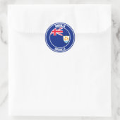 Anguilla Round Emblem Ronde Sticker (Tas)