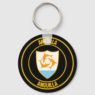 Anguilla Round Emblem Sleutelhanger