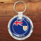 Anguilla Round Emblem Sleutelhanger (Voorkant)
