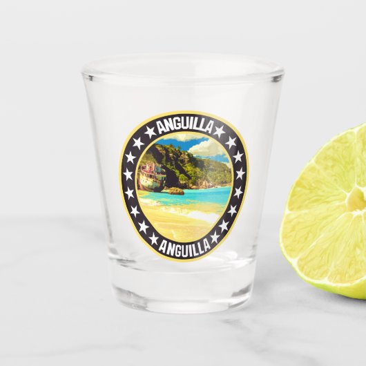 Anguilla Shot Glas (Voorkant)