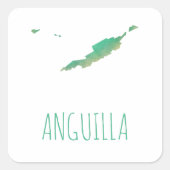 Anguilla Vierkante Sticker (Voorkant)