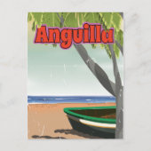 Anguilla vintage-poster. briefkaart (Voorkant)