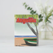 Anguilla vintage reisposter. briefkaart (Staand voorkant)
