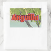 Anguilla vintage reisposter. rechthoekige sticker (Tas)