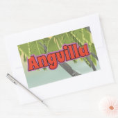 Anguilla vintage reisposter. rechthoekige sticker (Envelop)