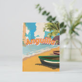 Anguilla Vintage vakantieposter Briefkaart (Staand voorkant)