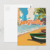Anguilla Vintage vakantieposter Briefkaart (Voorkant / Achterkant)