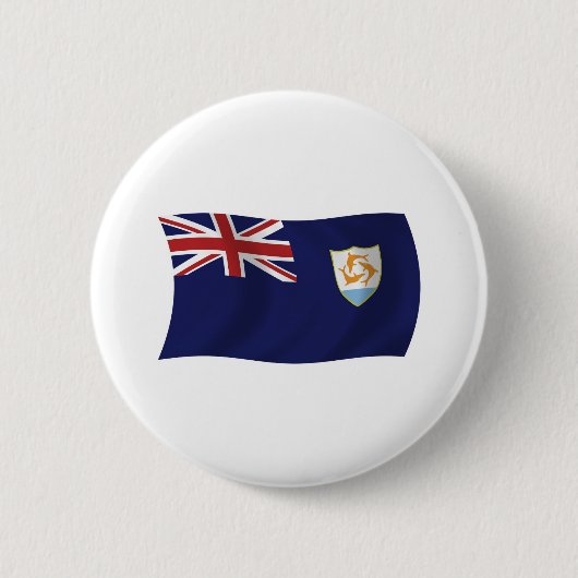 Anguilla Vlag Knop Ronde Button 5,7 Cm (Voorkant)