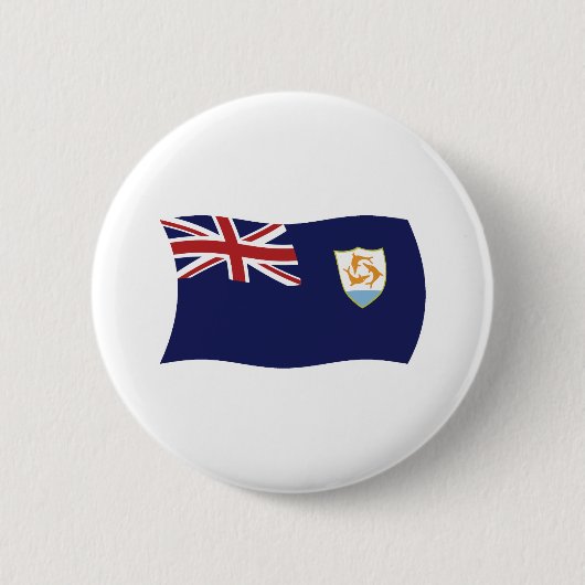 Anguilla Vlag Knop Ronde Button 5,7 Cm (Voorkant)