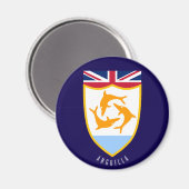 Anguilla wapenschild magneet (Voorkant / Achterkant)