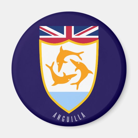 Anguilla wapenschild magneet (Voorkant)