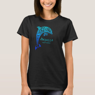 Anguilla West Indies Retro Tribal Dolphin T-shirt