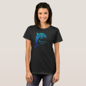 Anguilla West Indies  Retro Tribal Dolphin T-shirt (Voorkant volledig)