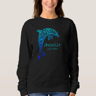 Anguilla West Indies Retro Tribal Dolphin Trui