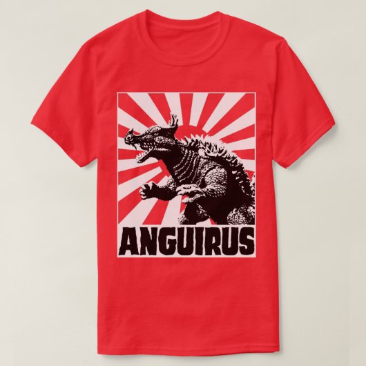ANGUIRUS Rijzende zon voor rode t - shirts (Design voorkant)